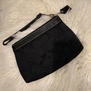 Black coach wristlet